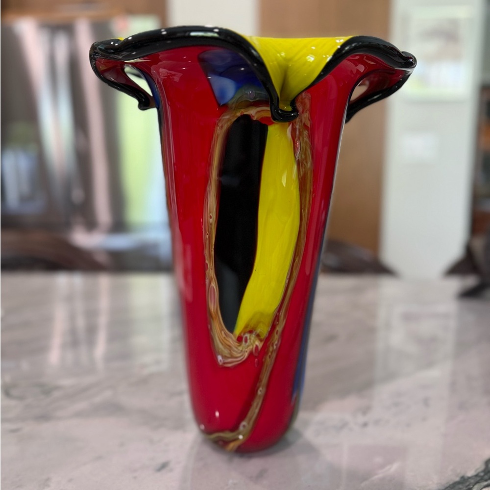 VTG Murano Handblown Art Glass Vase